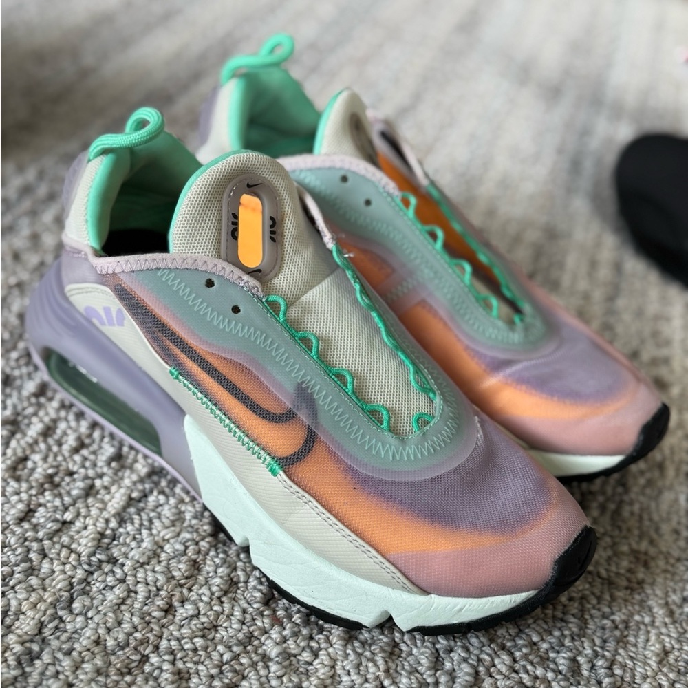 Nike Women's Athletic Shoes - Mint Green and Orange